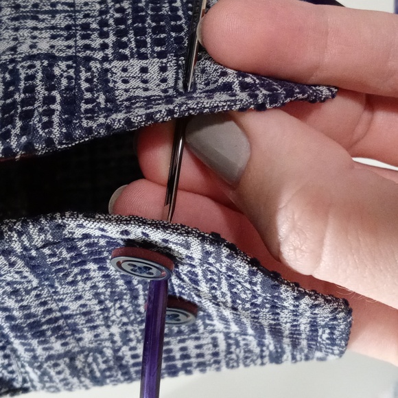 🆕️ 💙Visconti Black💙 - Ltd. Ed. Blue/Gray Textured L/S Button Down w/Mask - Picture 8 of 15